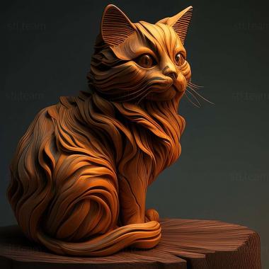 3D модель Кипрская кошка (STL)